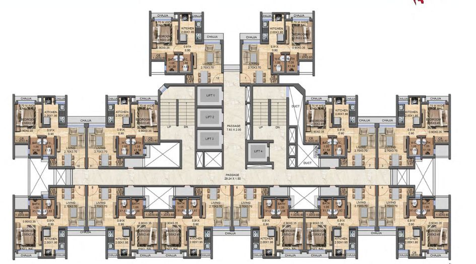 Dosti-Greater-Thane-Floor-Plan-Delight-A