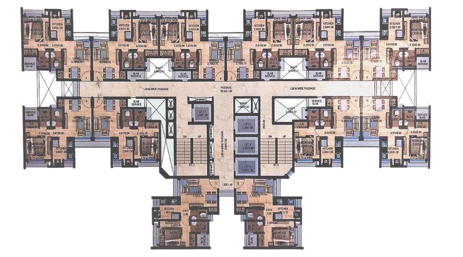 Dosti-Greater-Thane-Floor-Plan-Fortune-Wing-A