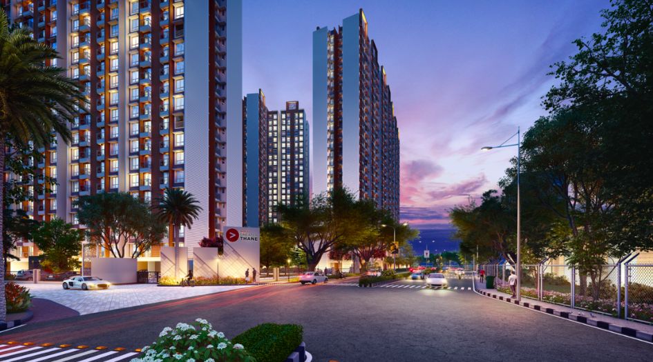 Dosti-Greater-Thane-Phase-2-Elevation-Image-Night